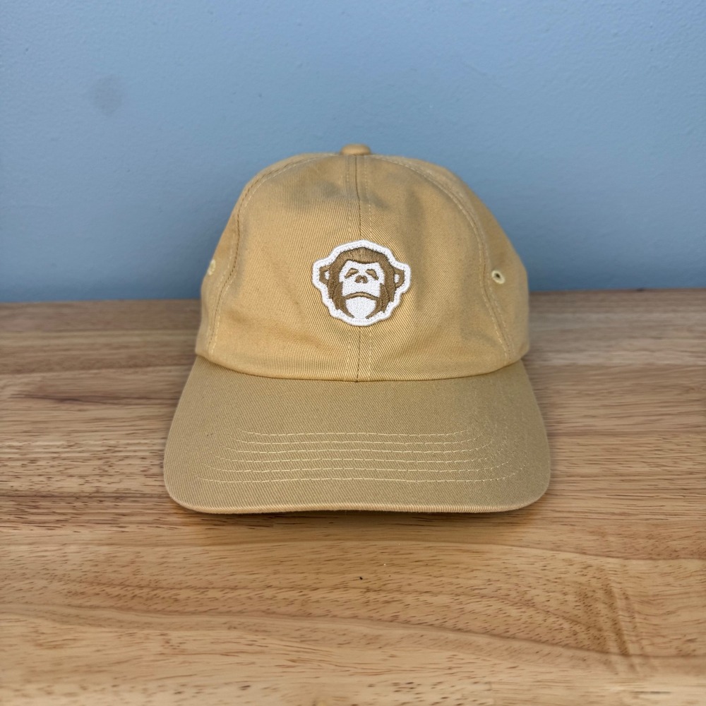 Howler Bros Embroidered Monkey Logo Tan Beige Strap Back Adjustable‎ Dad Hat Cap